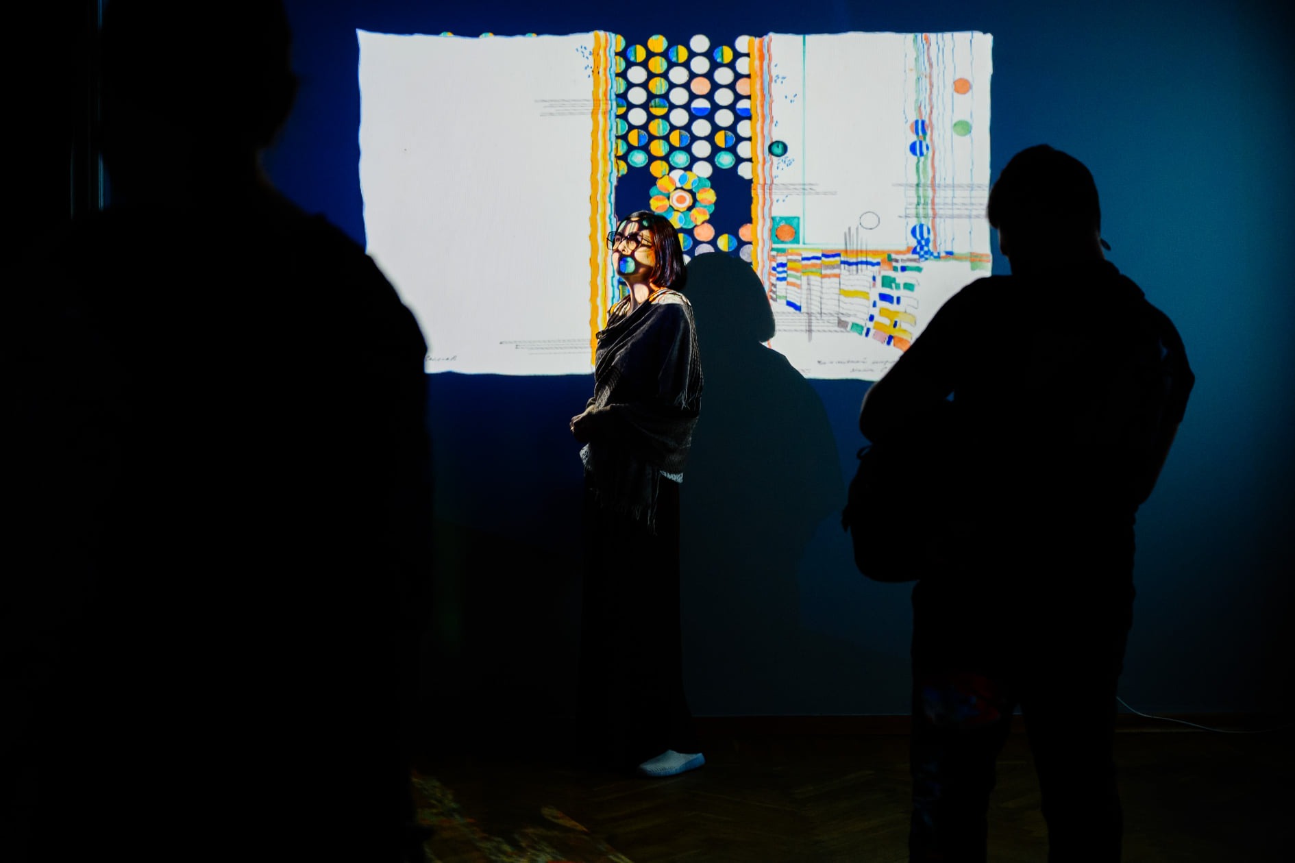 Digital section of the exhibition — multimedia projections. MoOMA, 2021