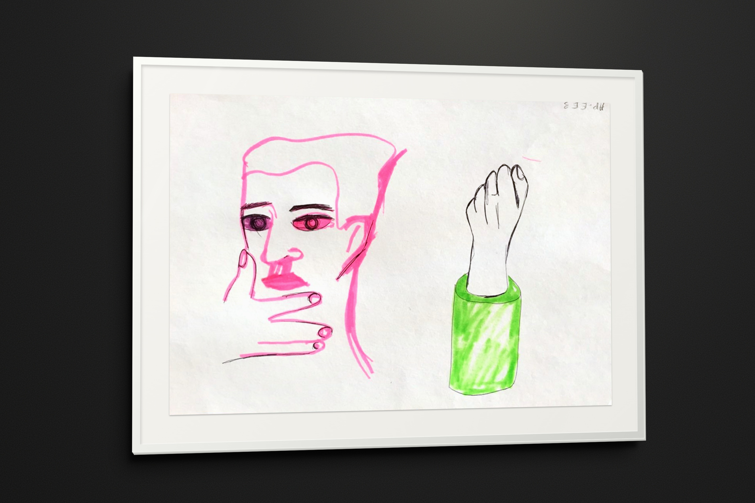 Drawings by Andrii Siguntsov in white frames (5/10)