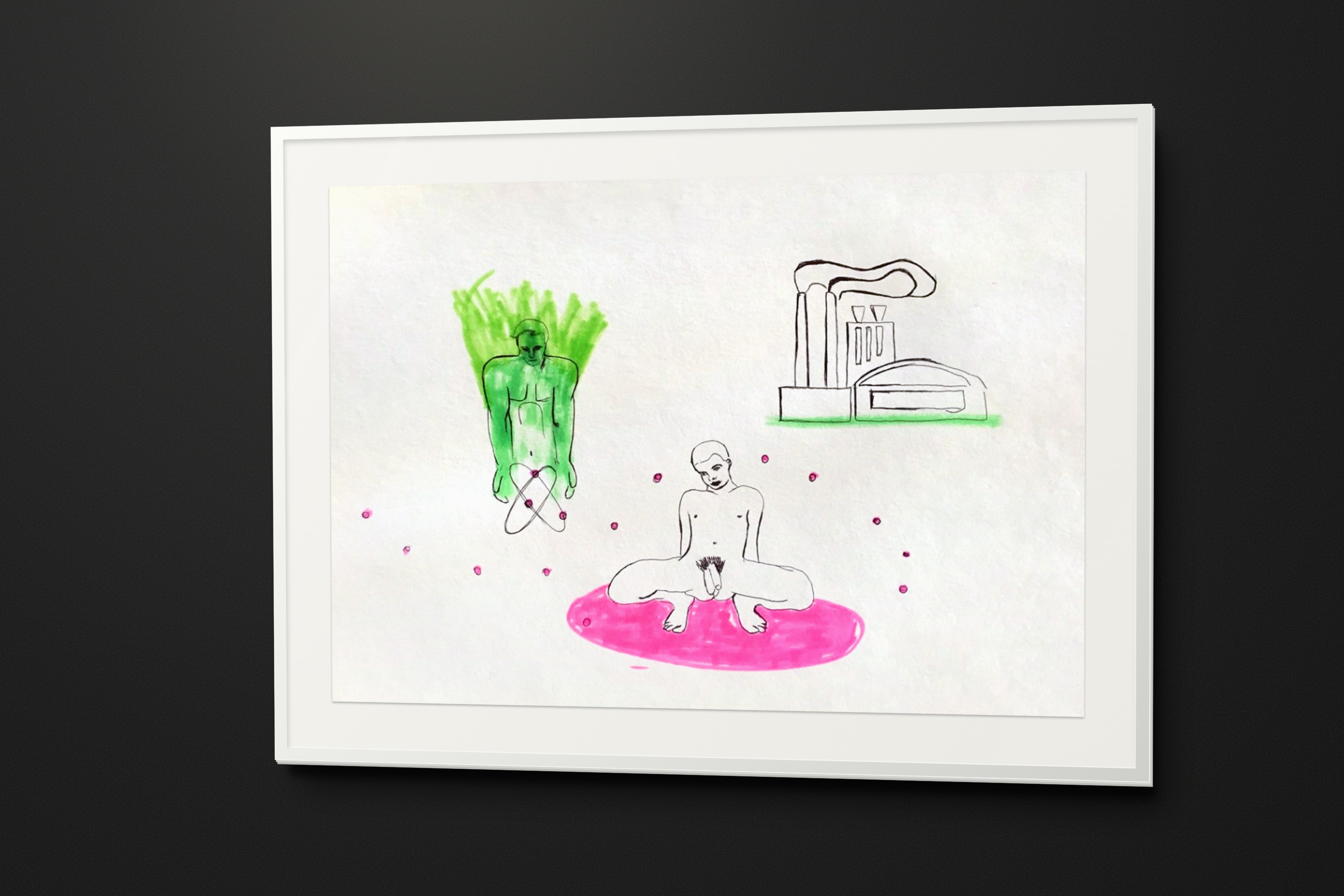 Drawings by Andrii Siguntsov in white frames (9/10)