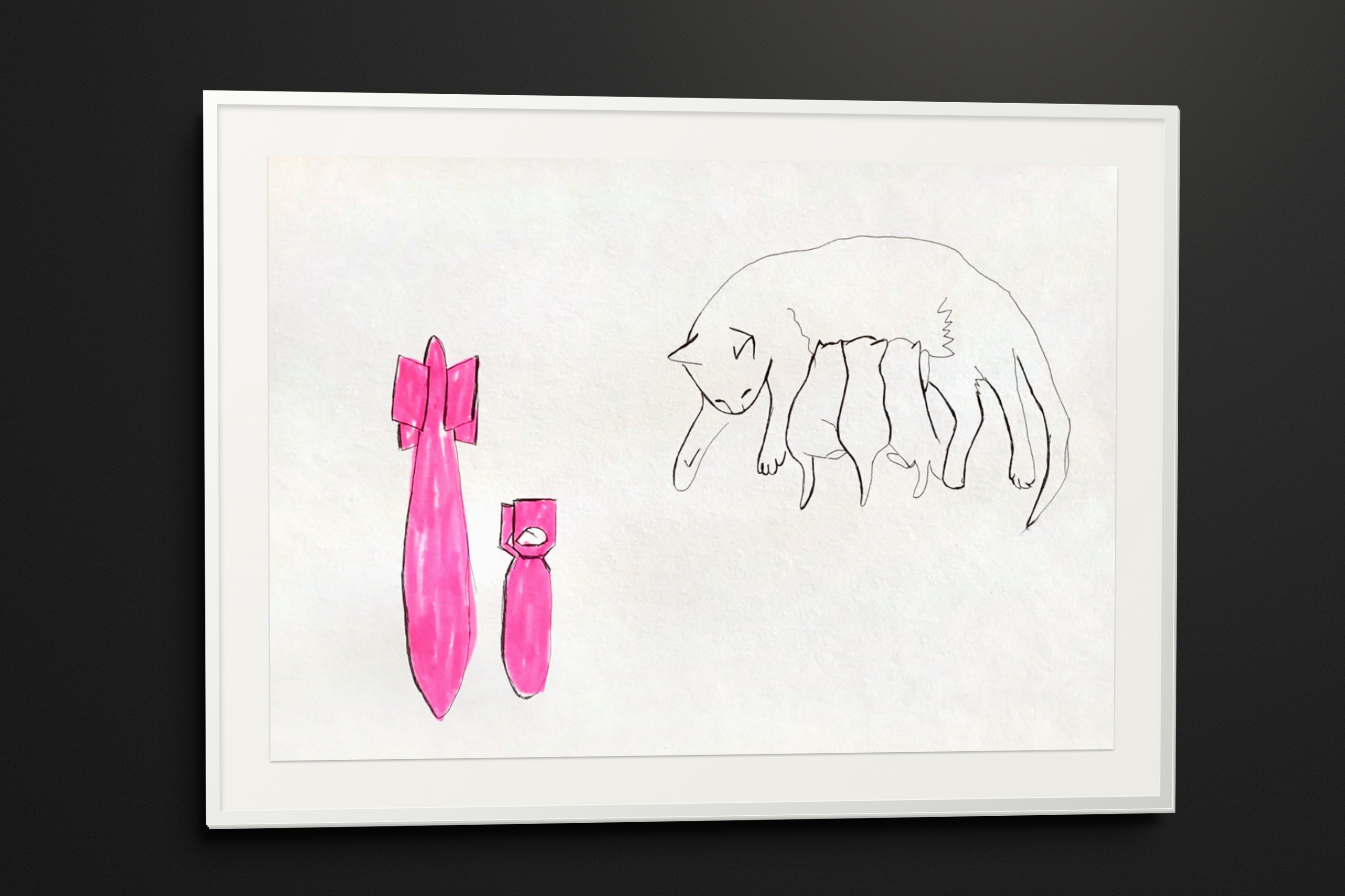 Drawings by Andrii Siguntsov in white frames (3/10)