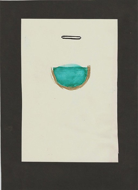 Denys Kravets — work on paper with a turquoise form