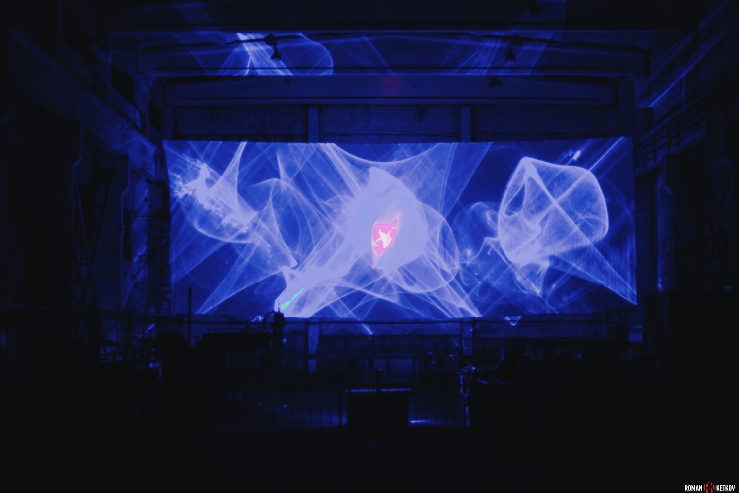 Projections in the festival’s night-time space · SLEEK