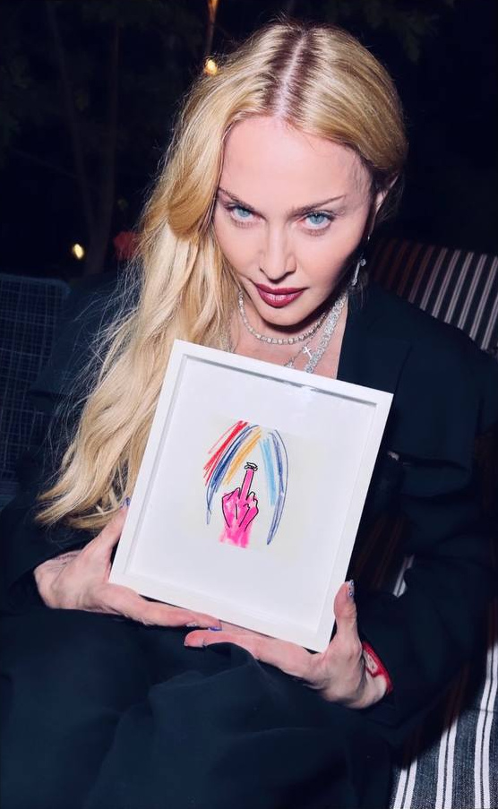 Framed drawing — photograph supplied by the artist
