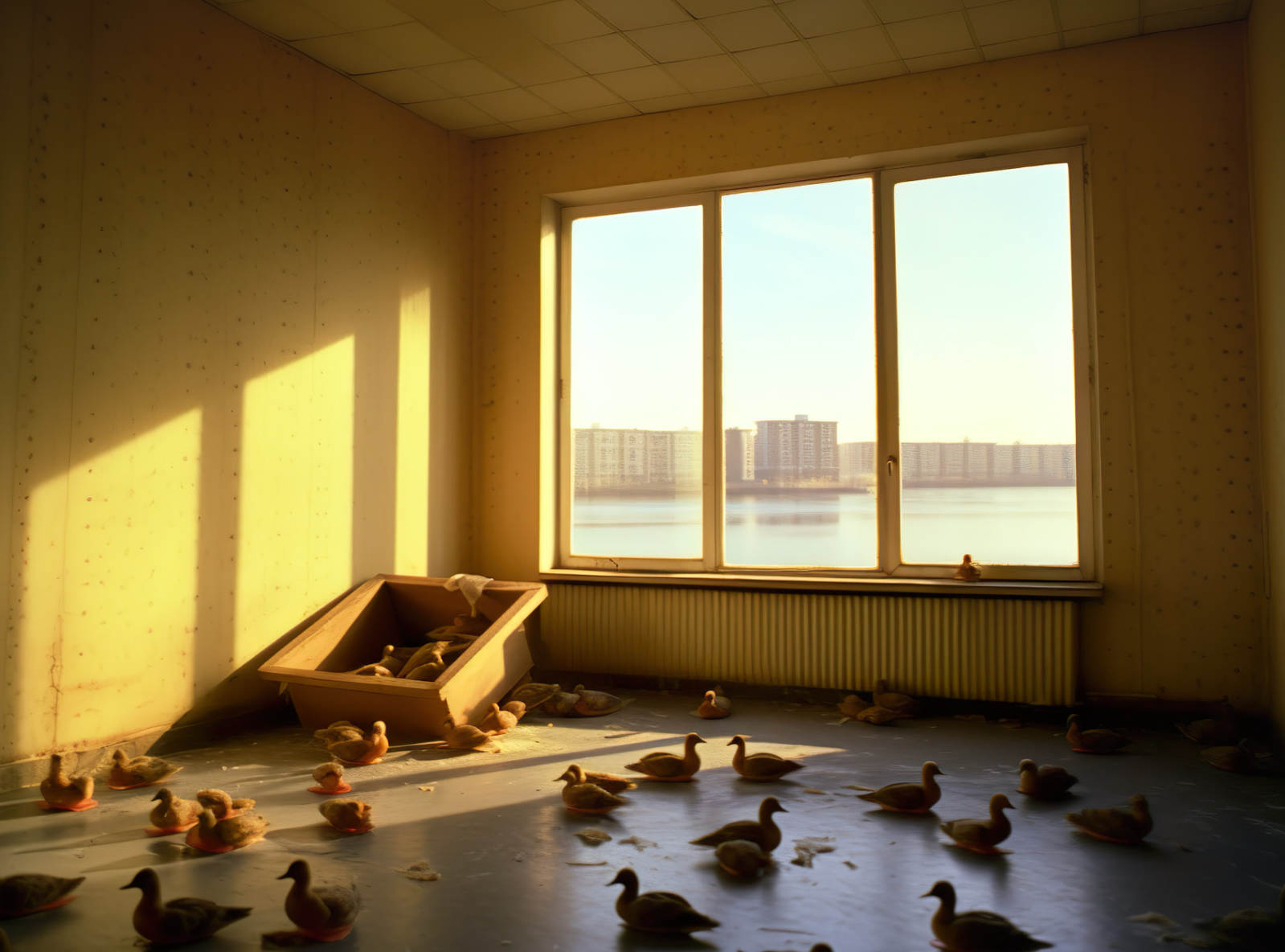 Kherson Files — interior in yellow light