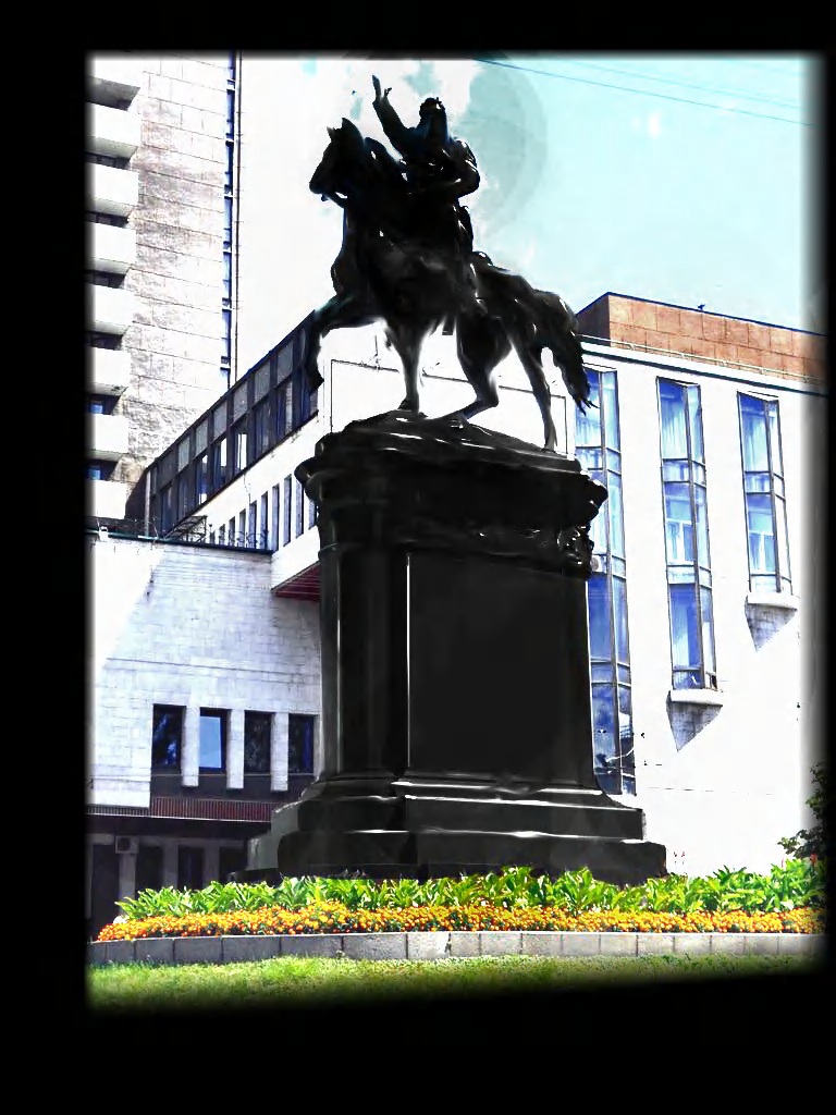 Black Commander — outdoor monument reference reproduced in the portfolio