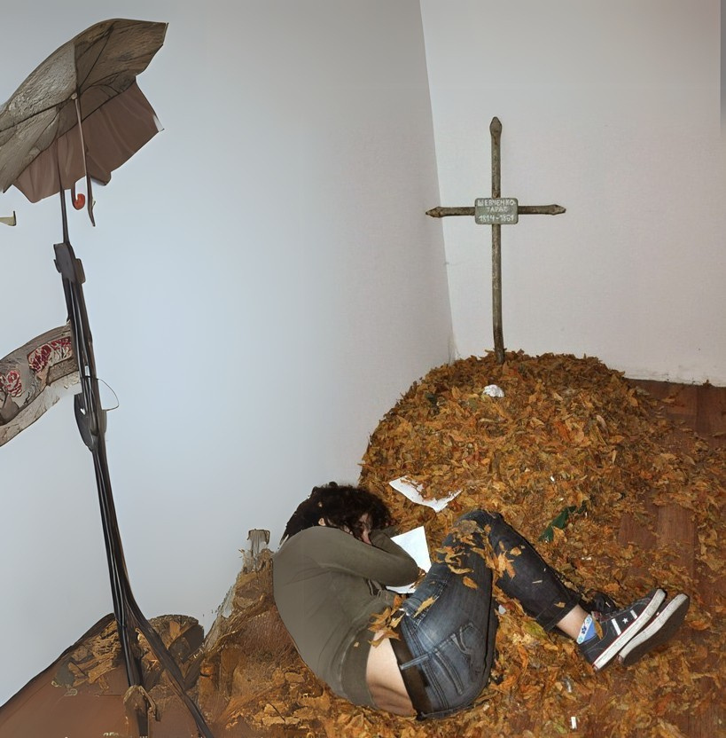 Nazar Sheshuriak — installation evoking Taras Shevchenko’s grave.