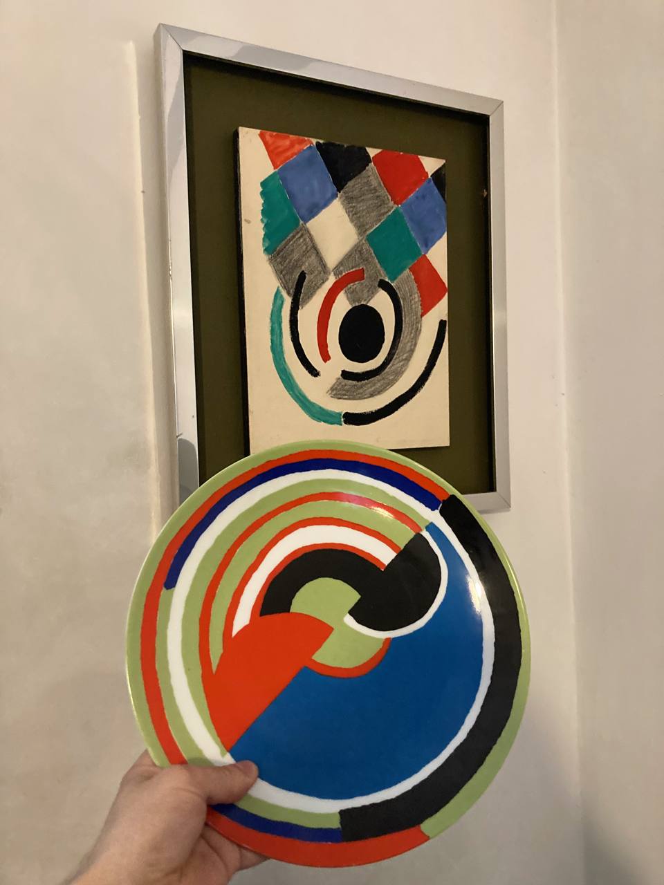 Ode to Sonia — ceramic plate and framed work