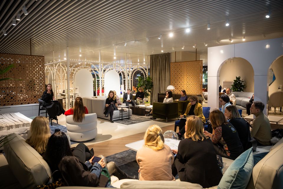 Meeting for architects and designers at Natuzzi Italia — via HIS